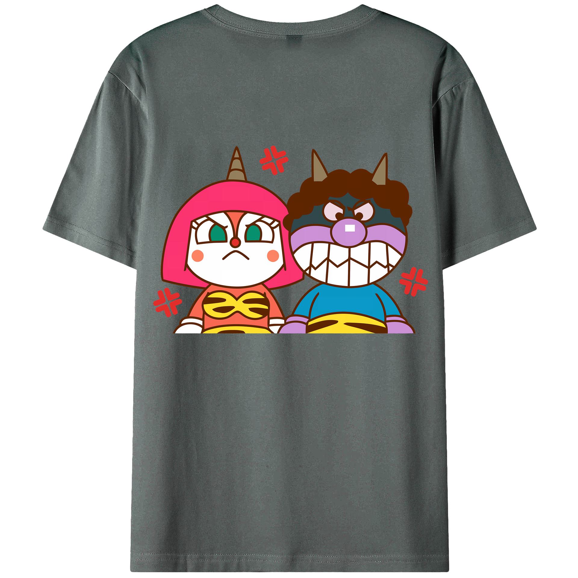（画像用） アンパンマン Anpanman 綿100％ メンズ半袖Tシャツ（バックプリント） 通気性